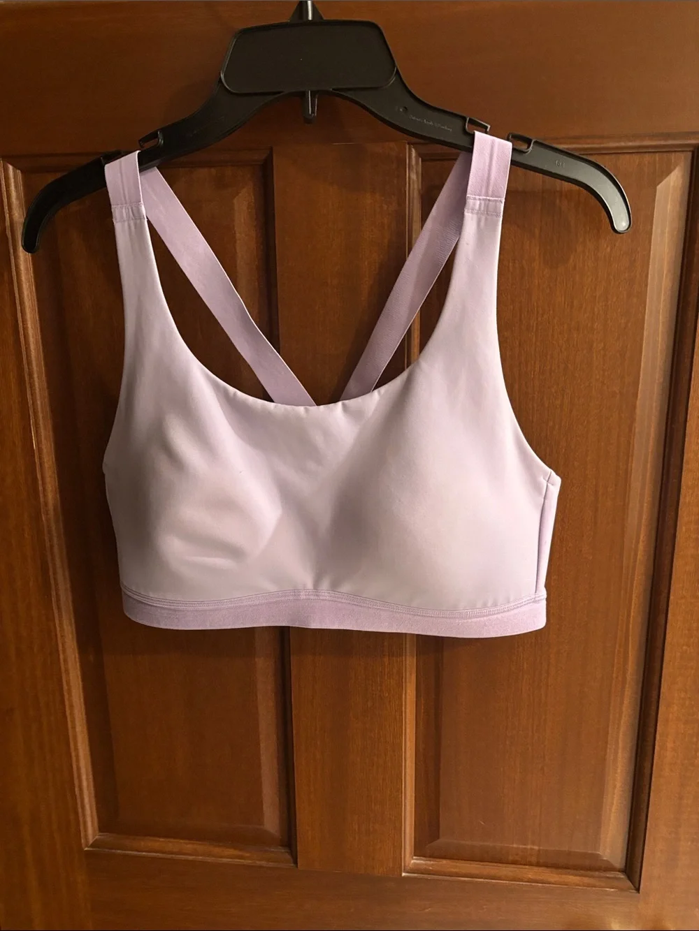 ALO Yoga Lavender Cross-Strap Light Support Sports Bra, 36C